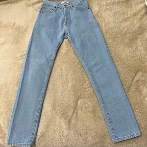 Light Wash, High waist, slim fit American Apparel Jeans. Size 27.